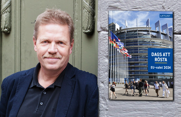 Lättlästa boken Dags att rösta och författaren Bengt Fredriksson till vänster.
