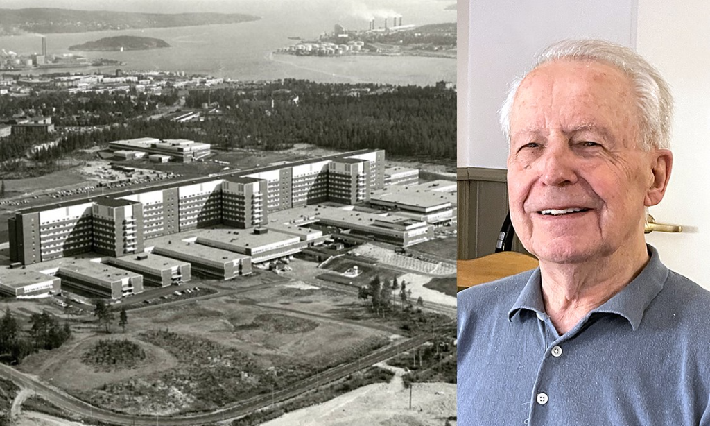 Sundsvalls sjukhus 1975 och foto på Rune Oskarsson