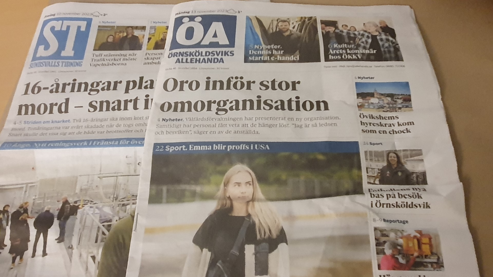 Nya utseendet på tidningarna ST och ÖA