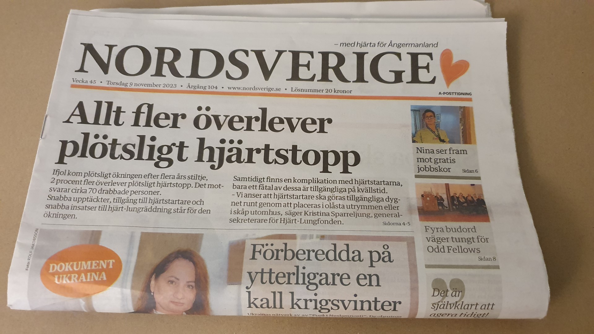 Nya utseendet på tidningen Nordsverige